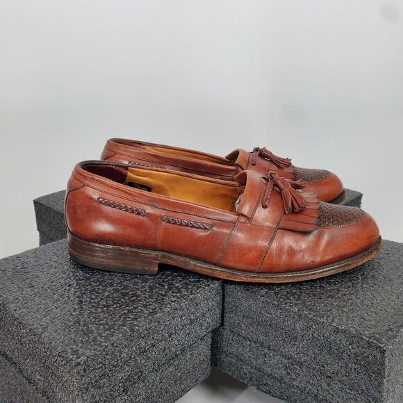 Allen Edmonds Cody Tassel Kiltie Loafers Shoes Leather Slip On Sz 11.5 D Brown - Picture 11 of 14